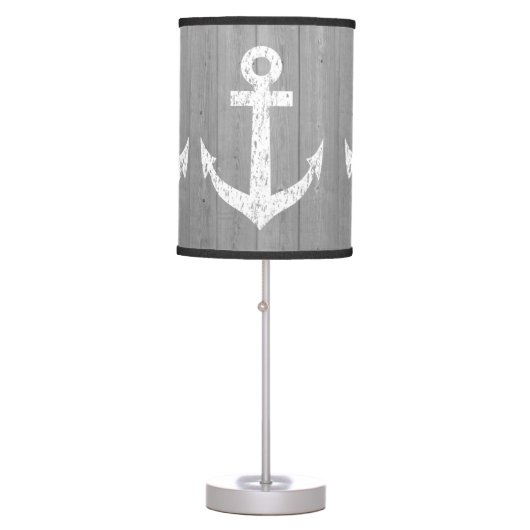 Nautical ship anchor print table lamp design (Front)