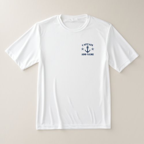 Nautical ship anchor t shirt for boat captain