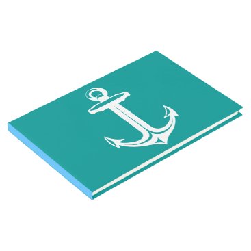 Nautical Ship Anchor Teal Wedding, Bridal Shower Guest Book Nautical Ship Anchor Teal Wedding, Bridal Shower Guest Book