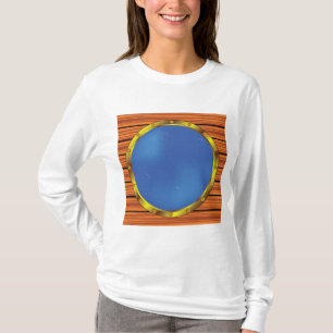 Nautical Ship Porthole Window with Blue Water T-Shirt