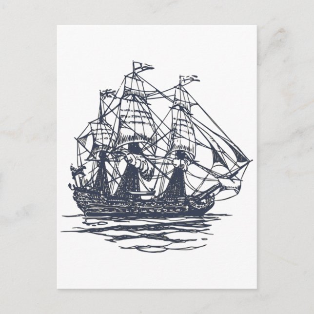 Nautical Ship Postcard (Front)