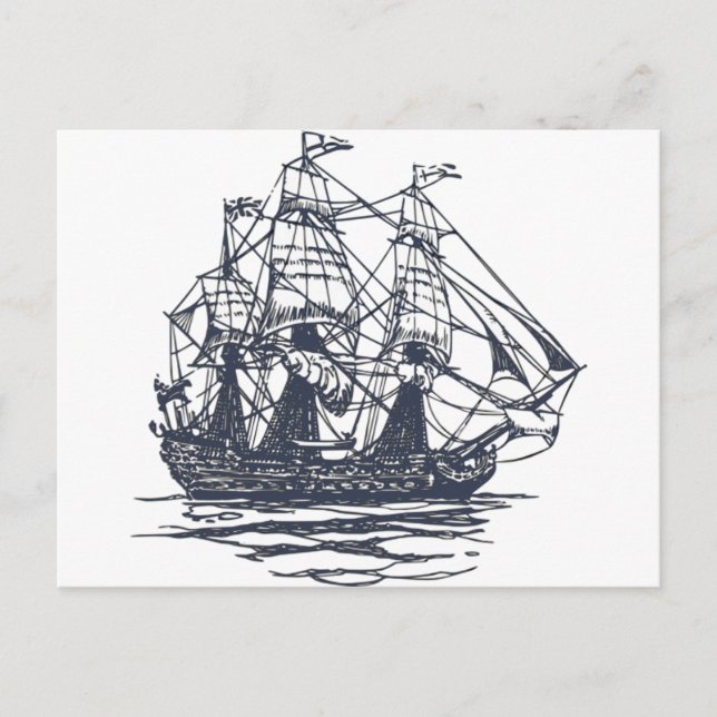 Nautical Ship Postcard (Front)