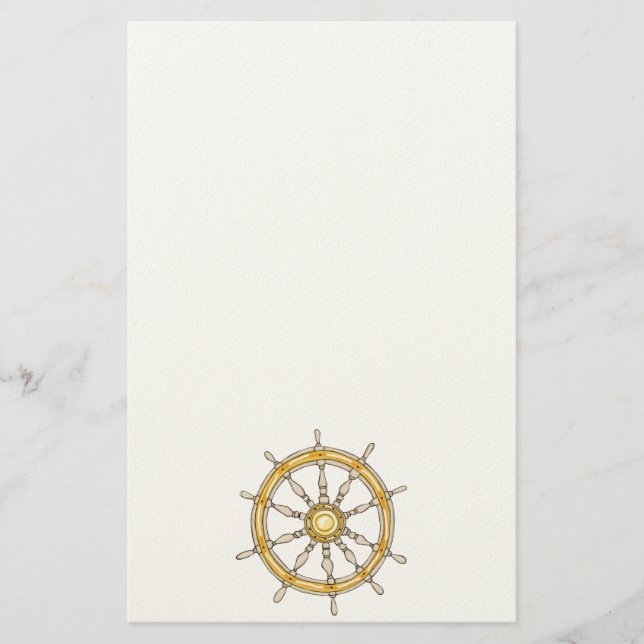 Nautical Ship Wheel 1 Stationery (Front)
