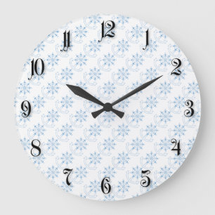 Nautical ship wheel and anchor large clock