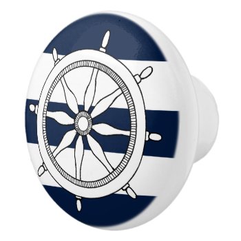 Nautical Ship Wheel Ceramic Knobs / Pulls by TheHomeStore at Zazzle