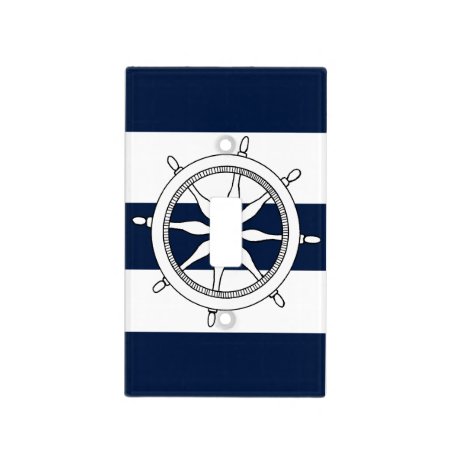 Nautical Ship Wheel Light Switch Cover