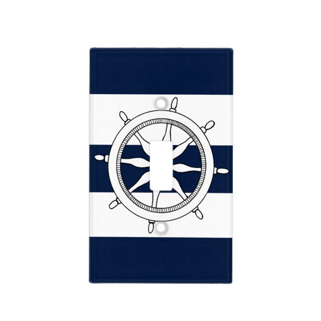 Nautical Ship Wheel Light Switch Cover (Front)