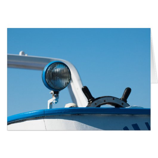 Nautical ship wheel sailboat (Front Horizontal)