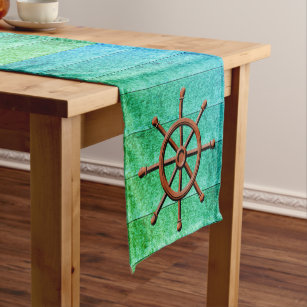 Bubbly Aqua turquoise marble mermaid fish scales Short Table