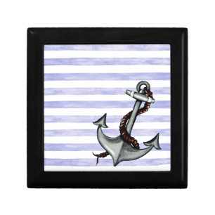 Nautical Ship's Anchor Keepsake Box