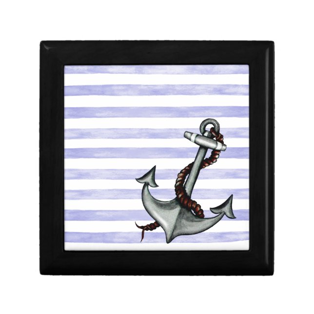 Nautical Ship's Anchor Keepsake Box (Front)