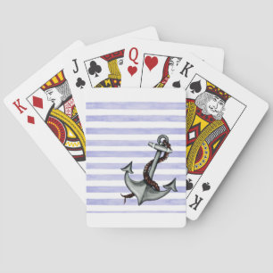Nautical Ship's Anchor Poker Cards