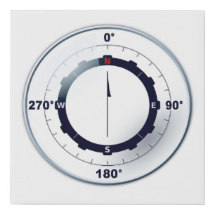 Nautical Ships Compass  Faux Canvas Print