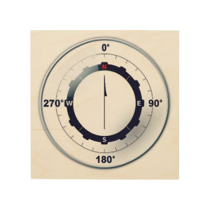 Nautical Ships Compass  Wood Wall Art