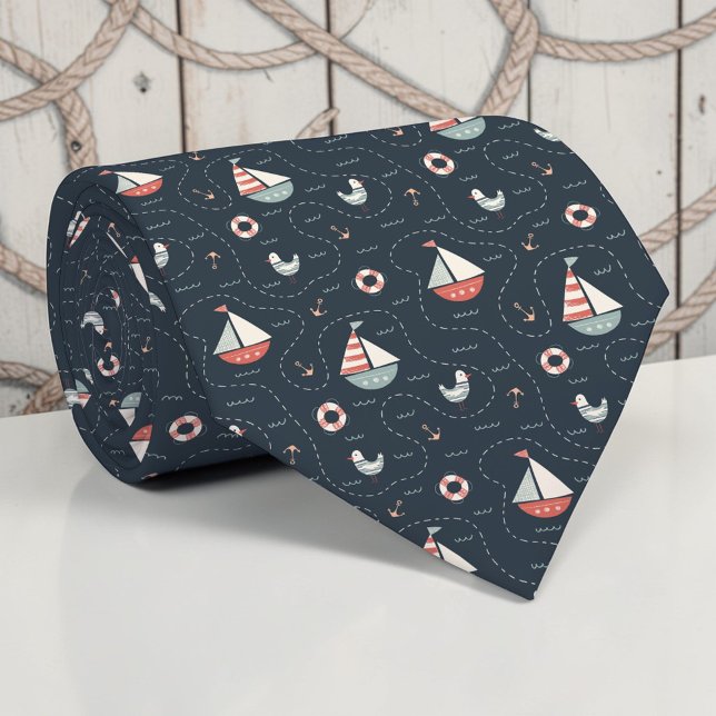 Nautical Ships Custom Necktie (Creator Uploaded)