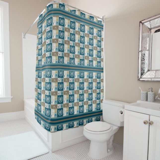 Nautical Shower Curtain (In Situ)
