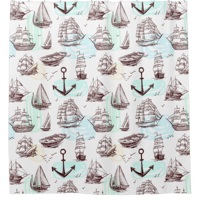 Nautical Shower Curtain (Front)
