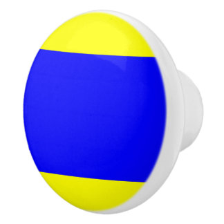 Nautical Sign Code Flag Letter D Delta Ceramic Knob