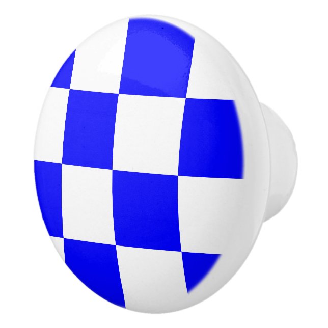 Nautical Sign Code Flag Letter N November Ceramic Knob (Right)