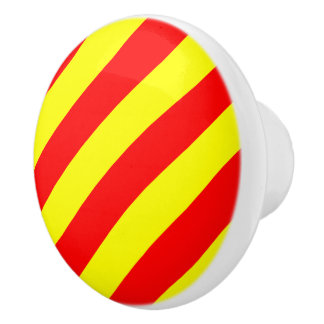 Nautical Sign Code Flag Letter Y Yankee Ceramic Knob