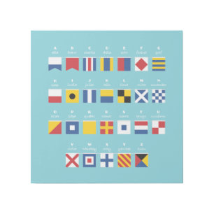 Nautical Signal Flag Alphabet and Beach Gallery Wrap