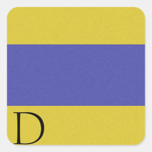 Nautical Signal Flag Alphabet Sticker D