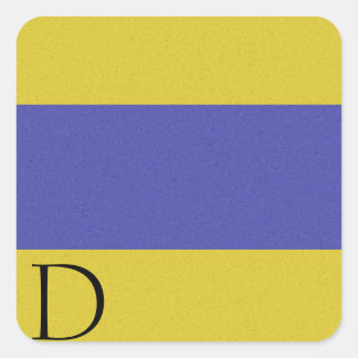 Nautical Signal Flag Alphabet Sticker D