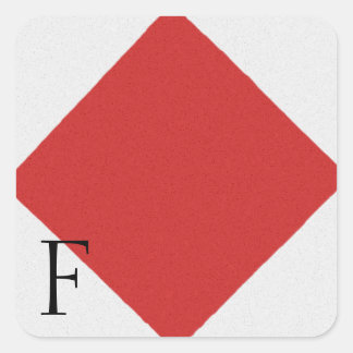 Nautical Signal Flag Alphabet Sticker F