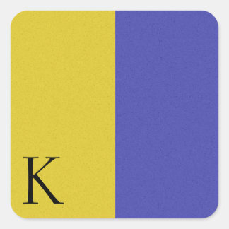Nautical Signal Flag Alphabet Sticker K