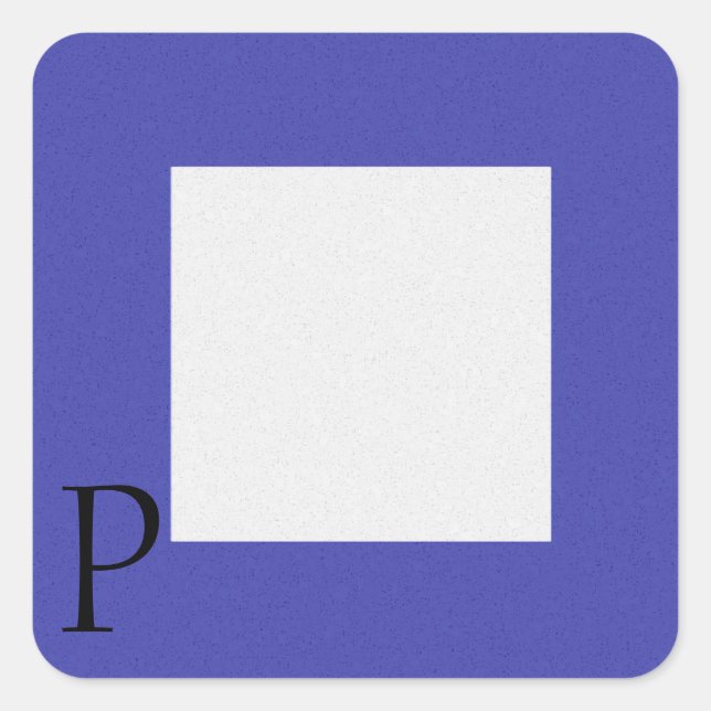 Nautical Signal Flag Alphabet Sticker P (Front)