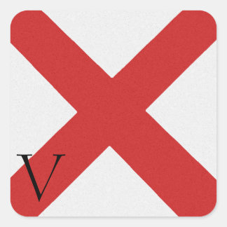 Nautical Signal Flag Alphabet Sticker V