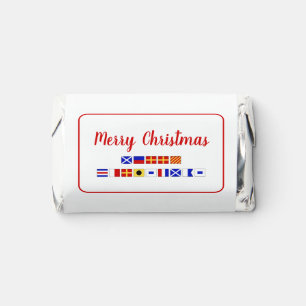 Nautical Signal Flag Merry Christmas Holiday Hershey's Miniatures