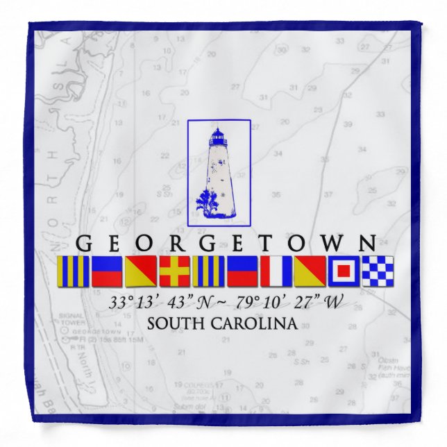 Nautical Signal Flags Georgetown SC Bandana (Front)