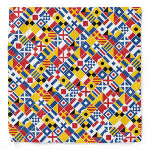 Nautical Signal Flags Pattern Bandana