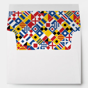Nautical Signal Flags Pattern Envelope
