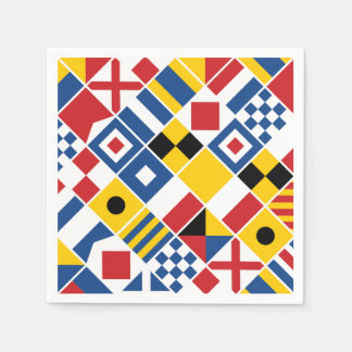Nautical Signal Flags Pattern Napkins
