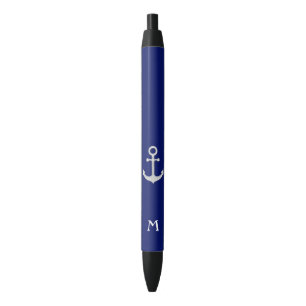 Nautical Silver Anchor and Monogram Pen