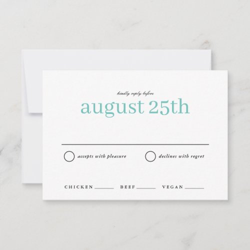 Nautical Simple Type Wedding RSVP Save The Date