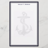 Nautical Simplicity Dk Blue / White Personalized