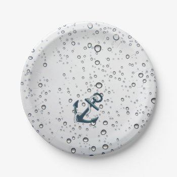 Nautical Sinking Anchor Paper Plates by ArtByApril at Zazzle
