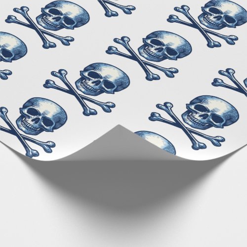 Nautical Skull  Crossbones Wrapping Paper