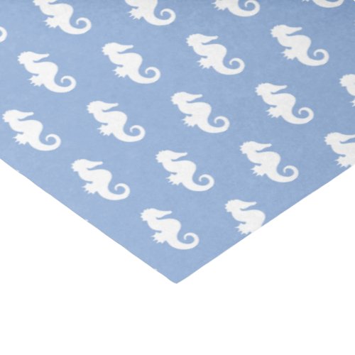 Nautical sky blue seahorse pattern tissue paper