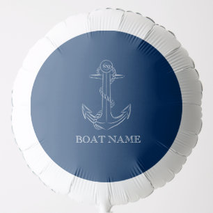 Nautical Spirit Anchor Navy Blue Balloon
