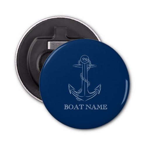 Nautical Spirit Anchor Navy Blue  Bottle Opener