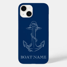 Nautical Spirit Anchor Navy Blue   Case-Mate iPhone 14 Case