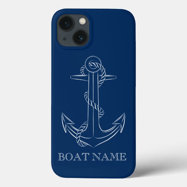 Nautical Spirit Anchor Navy Blue   Case-Mate iPhone Case (Back)