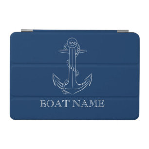 Nautical Spirit Anchor Navy Blue iPad Mini Cover