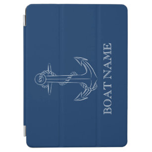 Nautical Spirit Anchor Navy Blue  iPad Air Cover