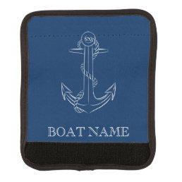Nautical Spirit Anchor Navy Blue  Luggage Handle Wrap