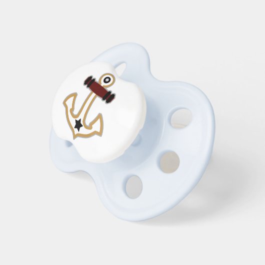 Nautical Star Anchor Pacifier (Front Right)
